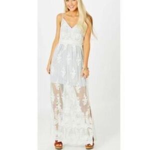 Altar'd State apolonia lace maxi dress size small